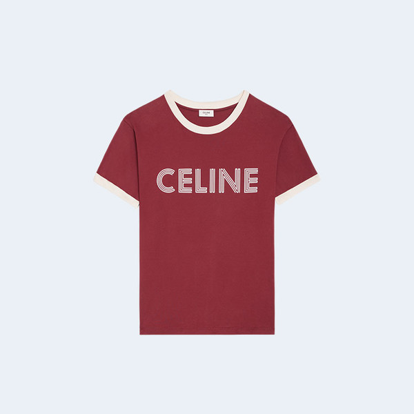 셀린느 레귤려 레드 그레이프 티셔츠