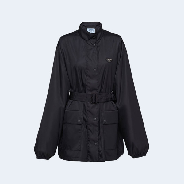 프라다 리제너레이티드 나일론 레인 코트