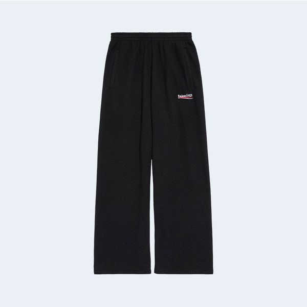 발렌시아가 폴리티컬 캠페인 배기 스웨트팬츠 블랙