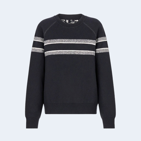 디올 리버서블 라운드 넥 스웨터