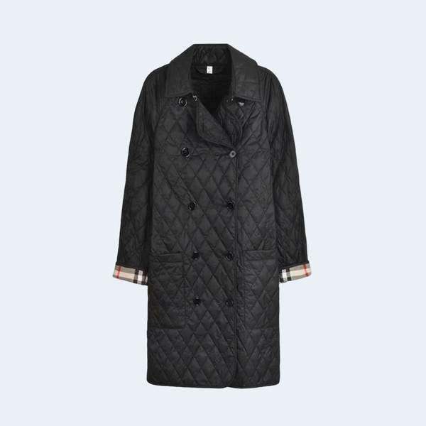 BURBERRY 버버리 타이팅 다이아몬드 퀼팅 경량 코트 블랙 ▶매장-130만원대◀