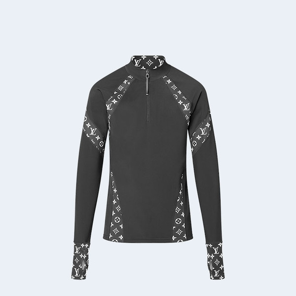 루이비통 지퍼 테크니컬 롱 슬리브드 탑 1AFAZ2