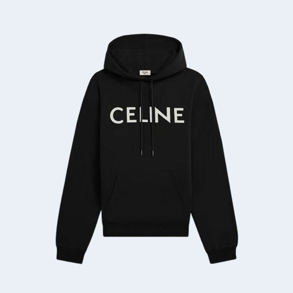 셀린느 코튼 플리스 스웨트셔츠 블랙