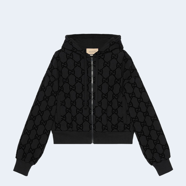 구찌 브러시드 코튼 후디드 스웨트셔츠