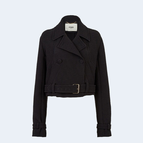 펜디 블루종 자카드 패브릭 자켓