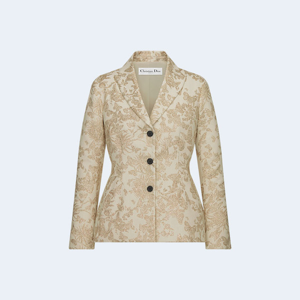 디올 골드 톤 올 오버 핏 자켓
