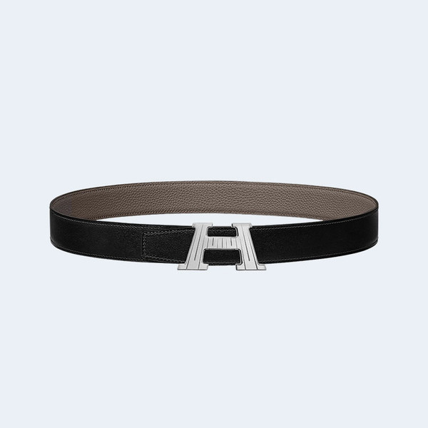 에르메스 H 토고 베이지 벨트 은장 32mm