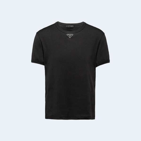 프라다 코튼 티셔츠 블랙