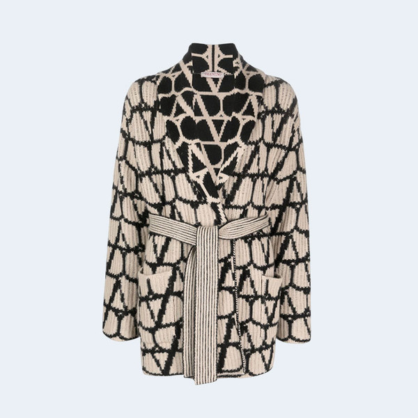 VALENTINO 발렌티노 가라바니 트왈 아이코노그라프 캐시미어 가디건 코트 ▶매장-824만원대◀