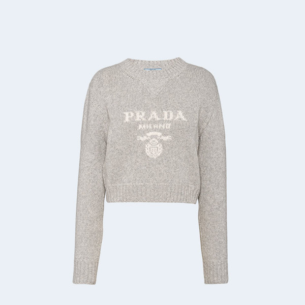 프라다 울 캐시미어 크루넥 스웨터