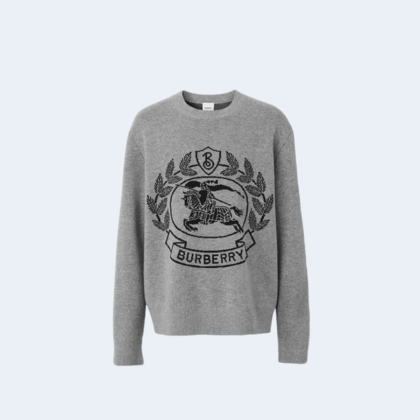 버버리 ekd 울 자카드 오버사이즈 니트