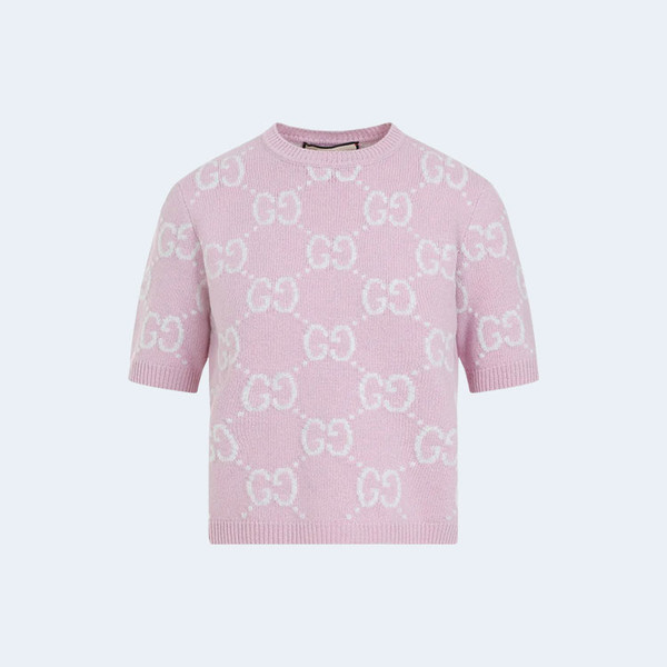구찌 GG 소프트 울 니트 탑 핑크