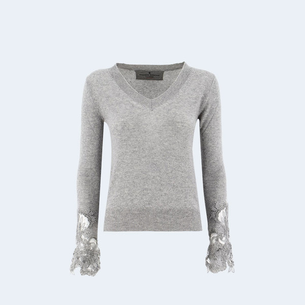 에르마노 설비노 그레이 스웨터