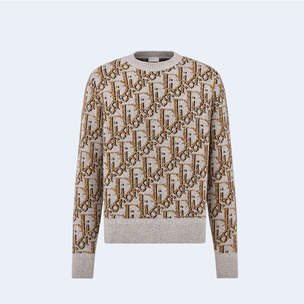 디올 오블리크 베이지 니트