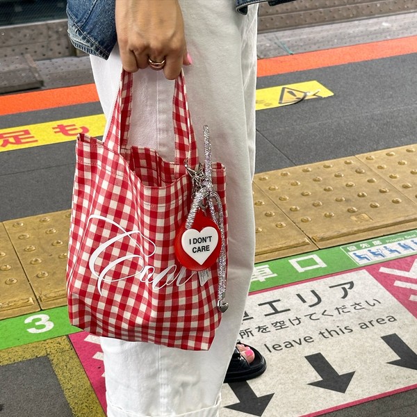 ＊韓国＊［COOL SMILE CLUB］Cool Gingham Tote 2color Cool Gingham Tote (Red) : Cool Smile Club