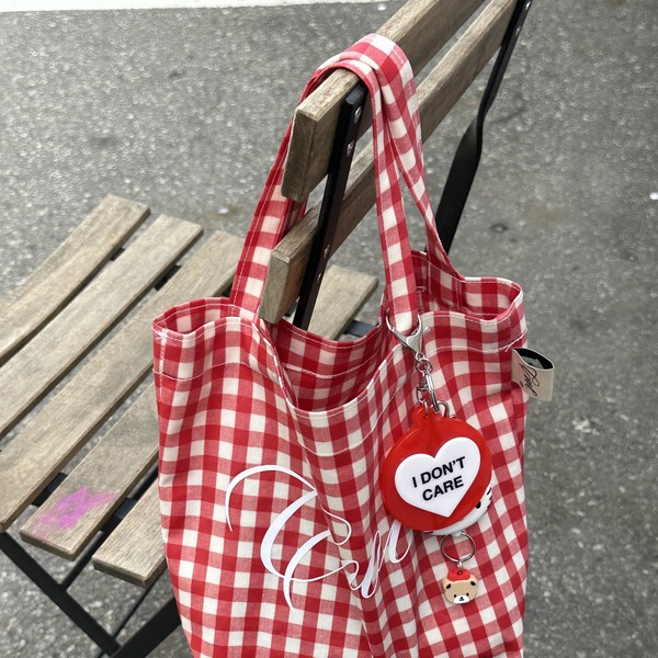 ＊韓国＊［COOL SMILE CLUB］Cool Gingham Tote 2color Cool Gingham Tote (Red) : Cool Smile Club