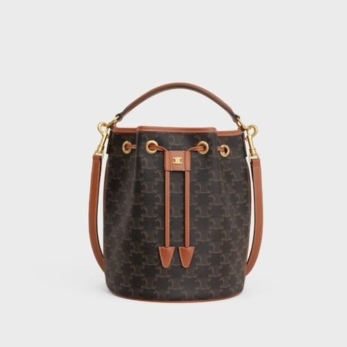 CELINE 셀린느 클라라백  트리옹프 캔버스 & 카프스킨