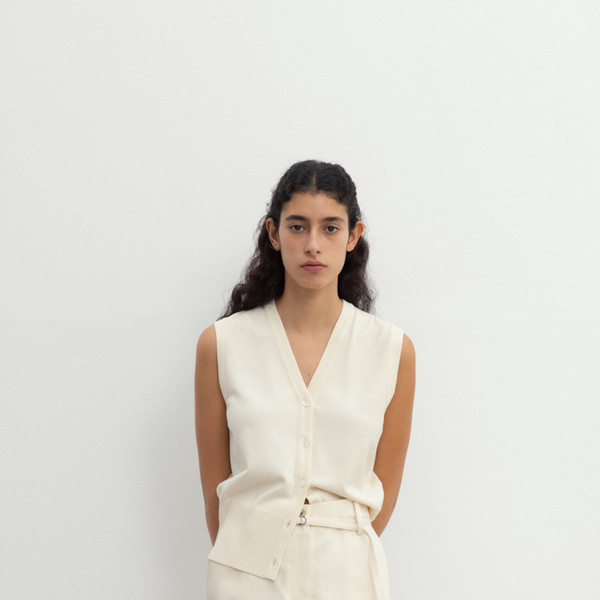 Exclusive] Linen blended skirt (ivory) : MONOHA