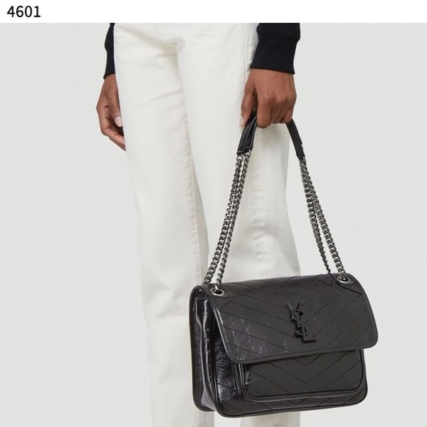 YSL 생로랑 빈티지 가죽 소재 NIKI 미디엄