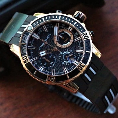 ULYSSE NARDIN 율리스 나르덴 마린 다이버 골든블랙