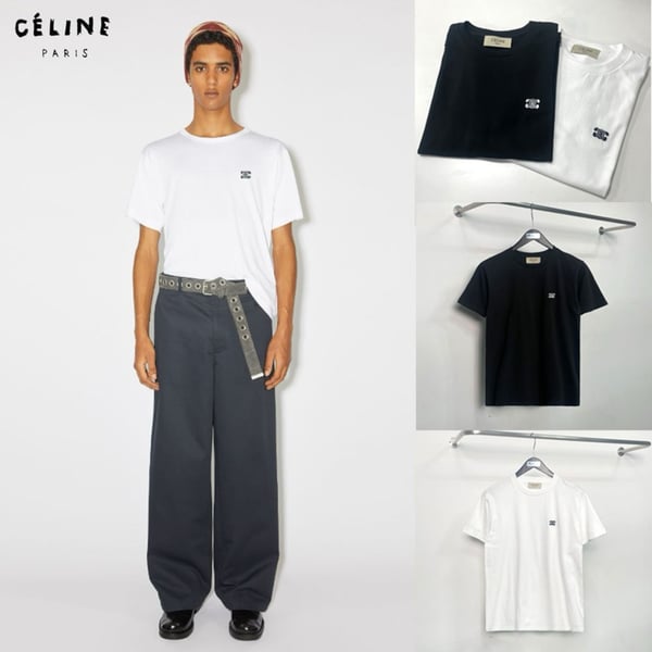 CELINE 셀린느 트리옹프 자수로고 라운드