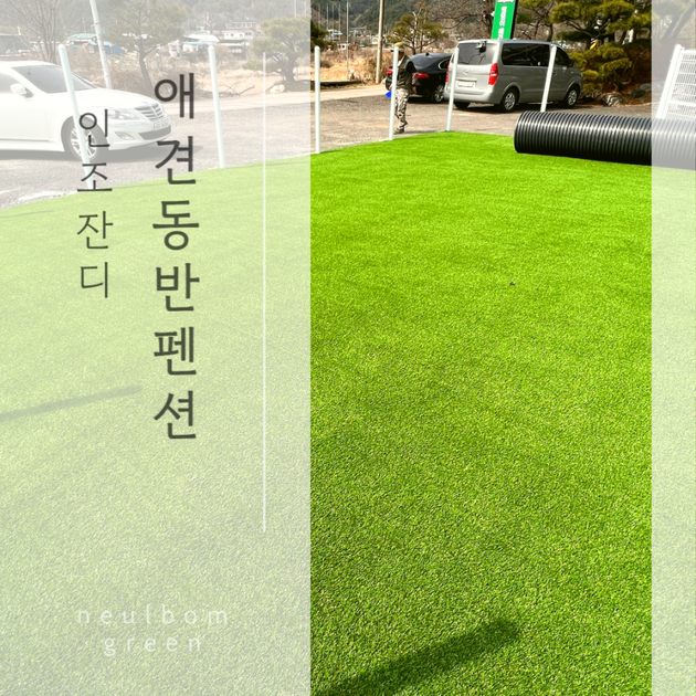 경기도 가평 애견 펜션/놀이터 인조잔디 설치 꼼꼼한 진행 : 늘봄그린 - 시공실적 - 인조잔디