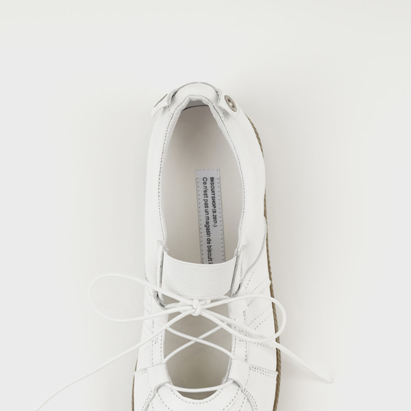 ★関税込★BISCUITSHOP★Classic German Army Ballet Shoes★ Classic German Army Ballet Shoes (Pure White) : BISCUITSHOP