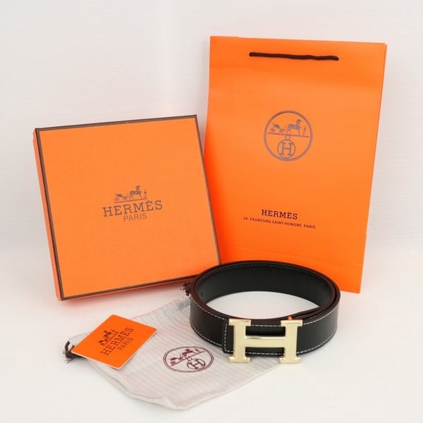 HERMES 에르메스 원버클 블랙 벨트
