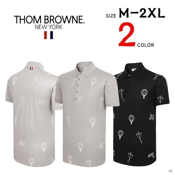 THOM BROWNE 톰브라운 열기구 로고 반팔 카라티