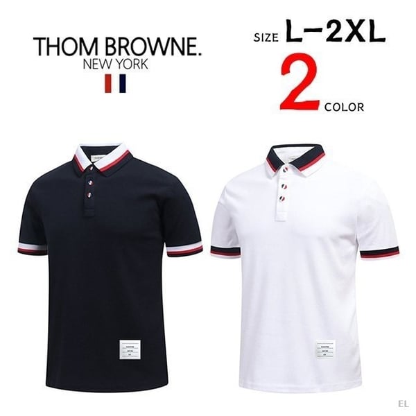 THOM BROWNE 톰브라운 신상 댄디 반팔 카라티