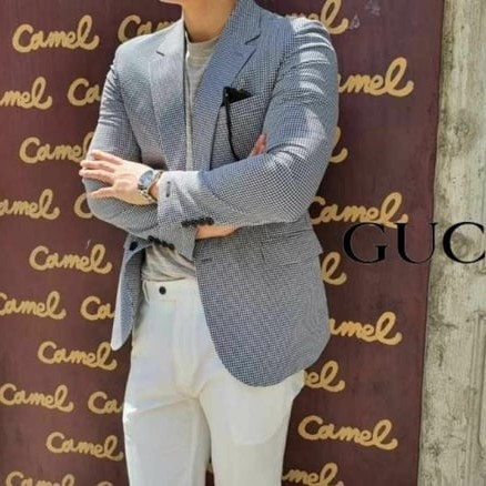 GUCCI 구찌 하운드투스 시어서커 스포츠 재켓