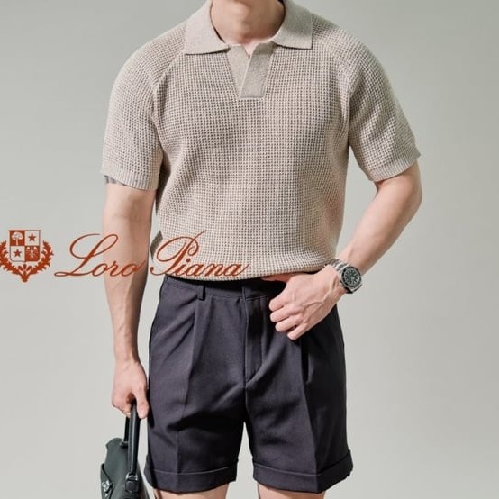 LORO PIANA 로로피아나 런던 웨아이 니트반팔