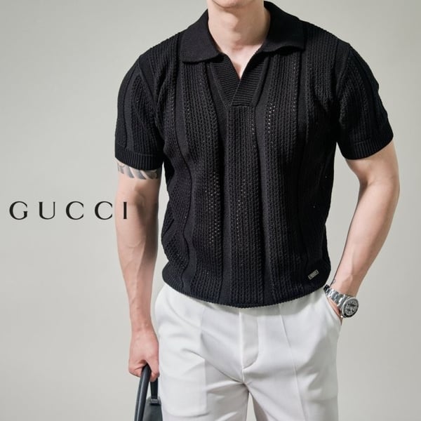 GUCCI 구찌 린넨 니트반팔