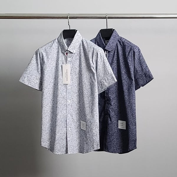 THOM BROWNE 톰브라운 히든삼선 크랙 반팔 셔츠