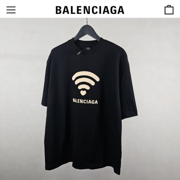 BALENCIAGA 발렌시아가 wifi 라운드 티셔츠