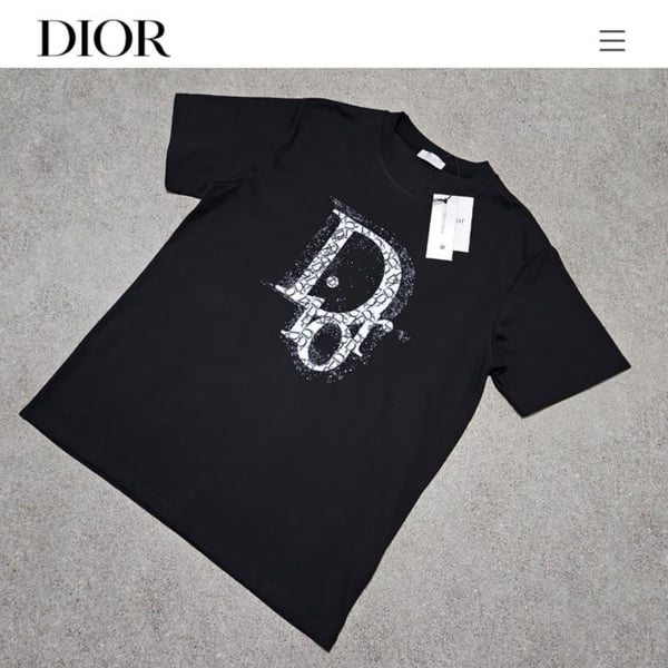 DIOR 디올 로고 프린팅 라운드 티셔츠