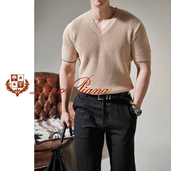 LORO PIANA 로로피아나 콘웨이 V반팔
