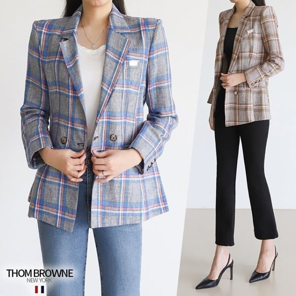 THOM BROWNE 톰브라운 Linen single breasted blazer
