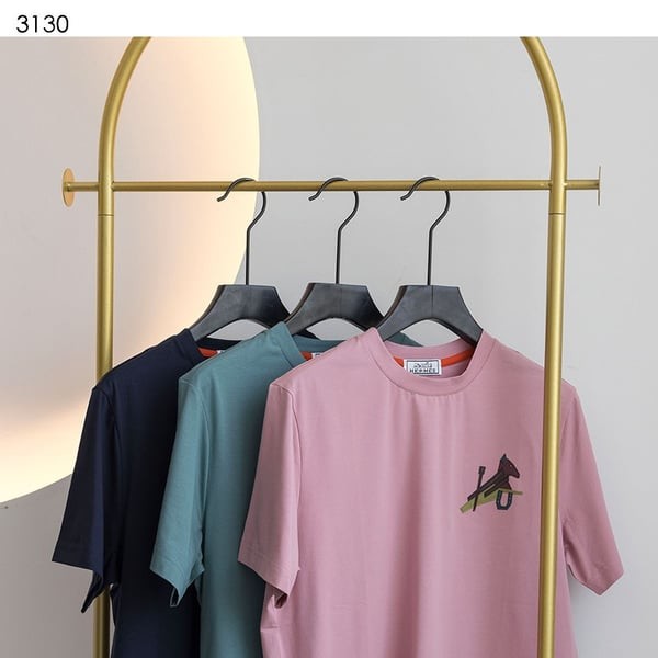 HERMES 에르메스 멀티패치로고 실켓티셔츠