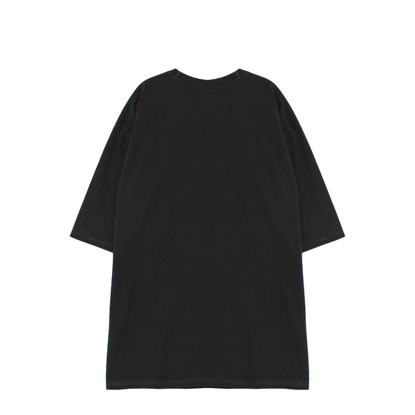 【IONSEOUL】Pigment Sleeve Lettering T Shirt (3color) 4JH302 Mens Short Sleeve Printed T-Shirt - Purple | Benetton