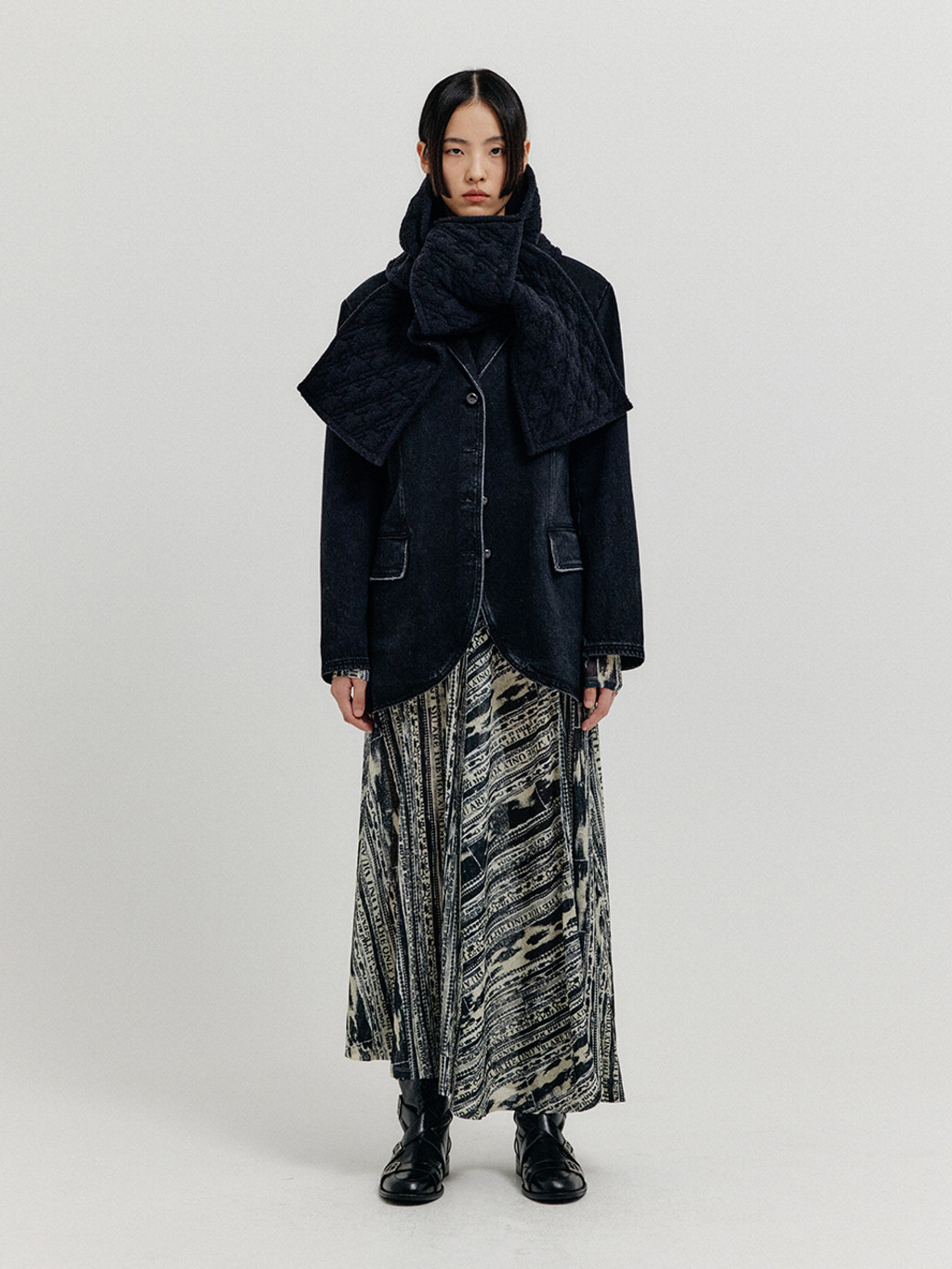 XOMILI Textured Muffler - Black : EENK
