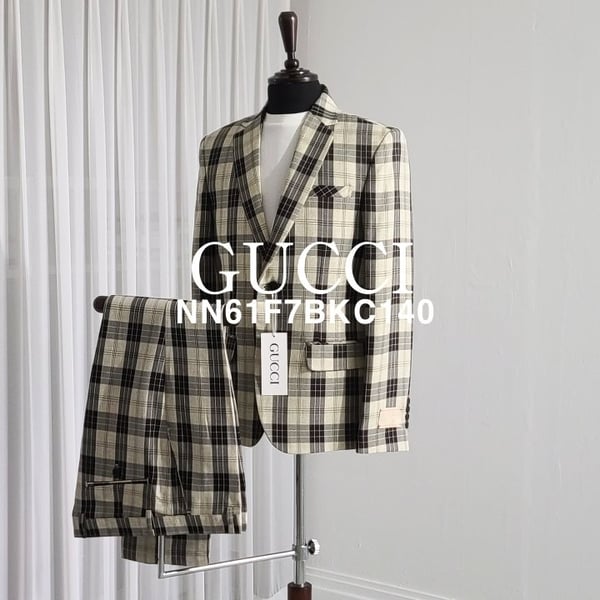 GUCCI 구찌 G.C 마드라스 체크 싱글 셋업