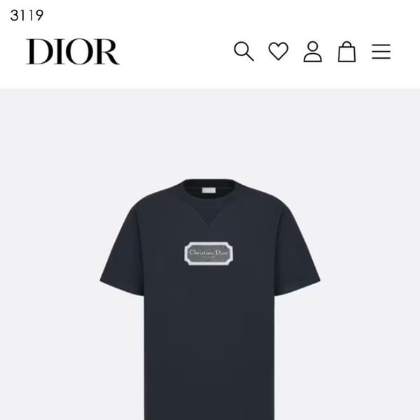 CHRISTIAN DIOR 크리스찬디올 져지 코튼 오버핏라운드