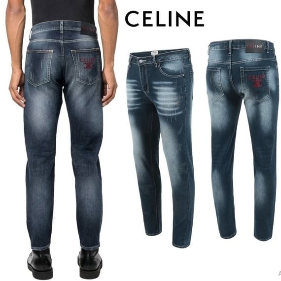 CELINE 셀린느 트리오페 워싱 청바지