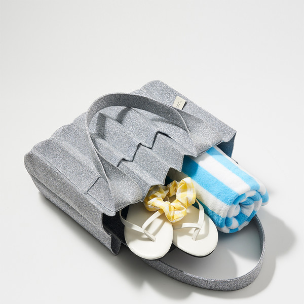 PLEATS MAMA ♥ Shopper Bag Stella Silver /追跡付 Shopper Bag Stellar Silver : PLEATSMAMA: Sustainable Knit