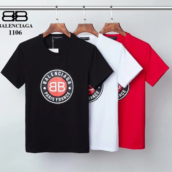 BALENCIAGA 발렌시아가 레드 원형 파리스 반팔티