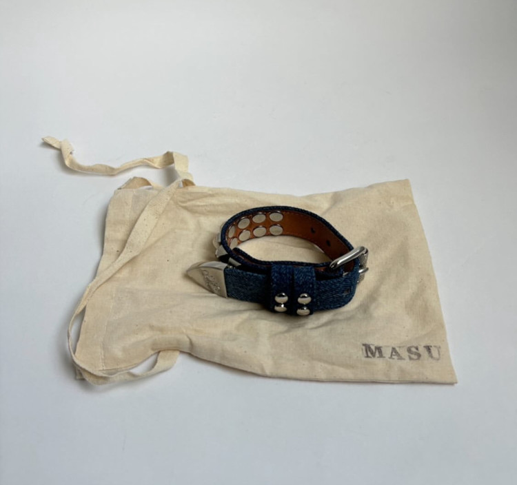 MASU / DENIM STUDS BRACELET 23SS ブラック 黒｜メンズ