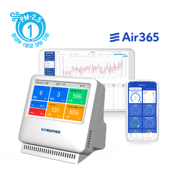 케이웨더 제품 실내공기측정기 라돈측정기 Iaq Rn