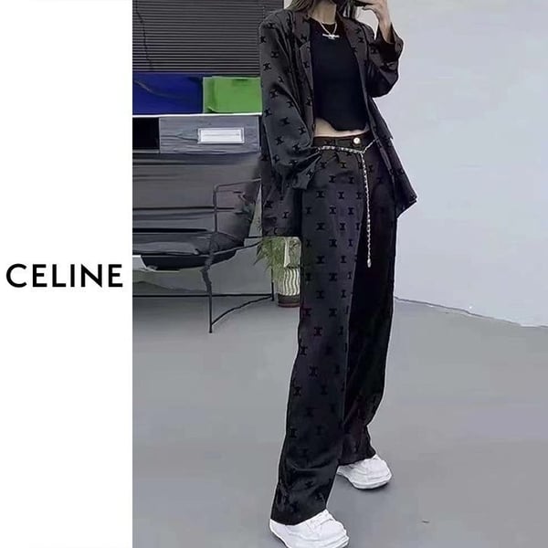 CELINE 셀린느 트리옴페 통 팬츠