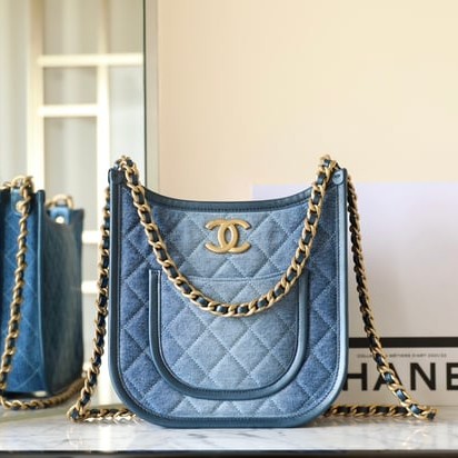 CHANEL 샤넬 데님 호보백
